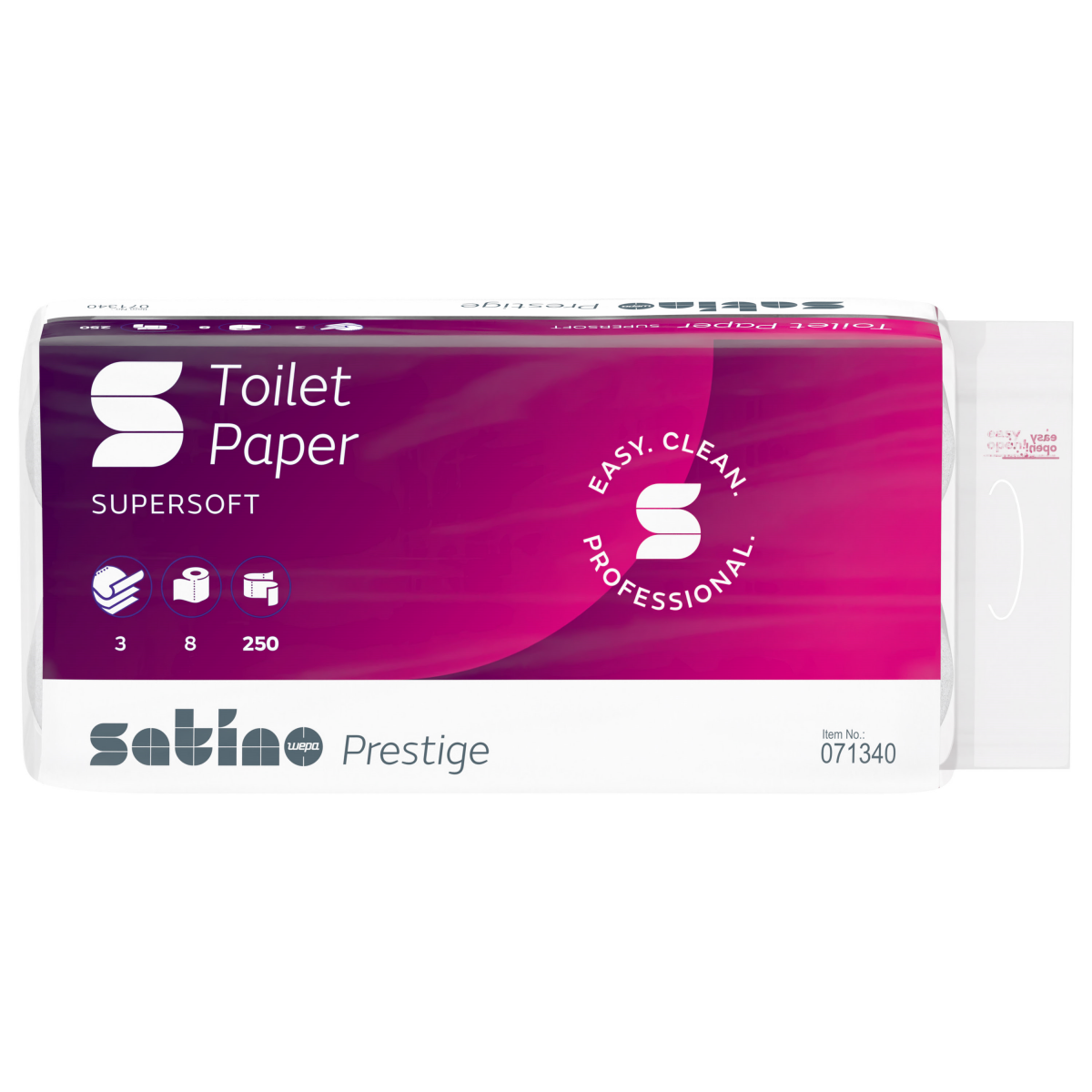 Satino by WEPA Prestige Papier toaletowy w rolkach 3 warstwy 250 listków 8 rolek